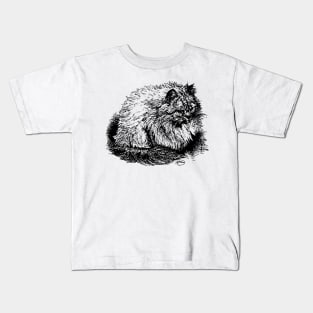 Family Friendly Long Haired Cat Shirt Kids T-Shirt